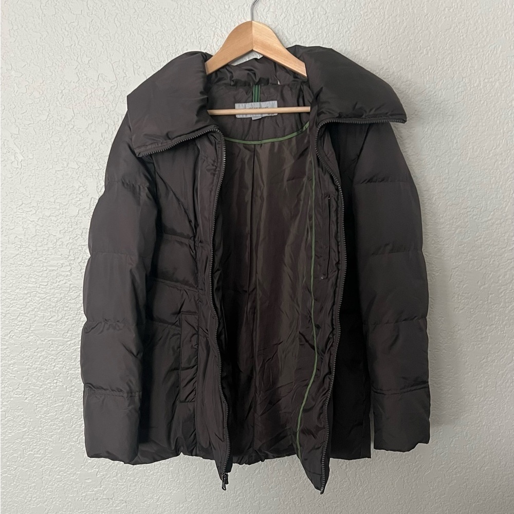 Marc New York Andrew Marc Grey Brown Down Puffer Jacket Size Medium Large - Picture 3 of 5